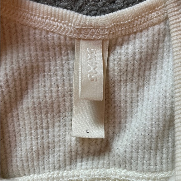 SKIMS Cream Ribbed Button-Front Bralette Top - Picture 5 of 5